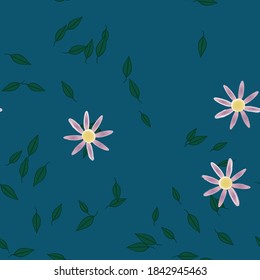 Floral ornamental vector pattern. Seamless design leafs texture.