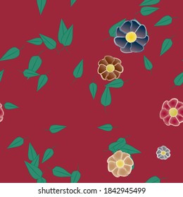 Patrón de vector ornamental floral. La textura de las hojas de diseño sin brillo.
