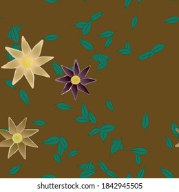Patrón de vector ornamental floral. La textura de las hojas de diseño sin brillo.