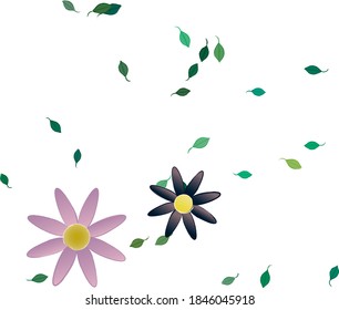 Floral ornamental vector pattern. Seamless design leafs texture.