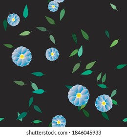 Floral ornamental vector pattern. Seamless design leafs texture.