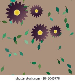 Patrón de vector ornamental floral. La textura de las hojas de diseño sin brillo.