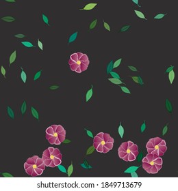 Patrón de vector ornamental floral. La textura de las hojas de diseño sin brillo.