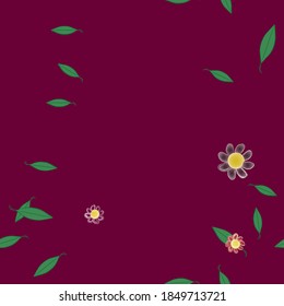 Floral ornamental vector pattern. Seamless design leafs texture.