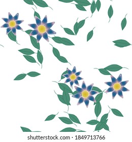 Patrón de vector ornamental floral. La textura de las hojas de diseño sin brillo.