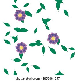 Blumenziermuster, Vektormuster. Nahtlose Design-Blätter Textur.