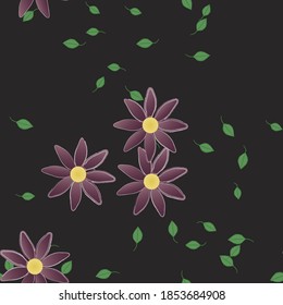 Patrón de vector ornamental floral. La textura de las hojas de diseño sin brillo.