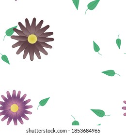 Floral ornamental vector pattern. Seamless design leafs texture.