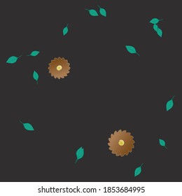 Floral ornamental vector pattern. Seamless design leafs texture.