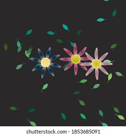 Floral ornamental vector pattern. Seamless design leafs texture.