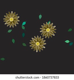 Floral ornamental vector pattern. Seamless design leafs texture.