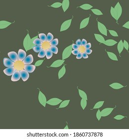 Blumenziermuster, Vektormuster. Nahtlose Design-Blätter Textur.