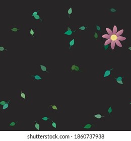 Floral ornamental vector pattern. Seamless design leafs texture.