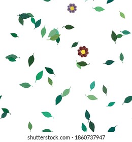 Patrón de vector ornamental floral. La textura de las hojas de diseño sin brillo.