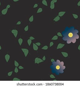 Patrón de vector ornamental floral. La textura de las hojas de diseño sin brillo.