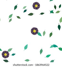 Patrón de vector ornamental floral. La textura de las hojas de diseño sin brillo.