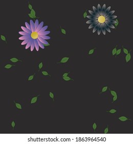 Floral ornamental vector pattern. Seamless design leafs texture.