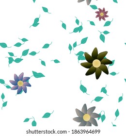 Patrón de vector ornamental floral. La textura de las hojas de diseño sin brillo.