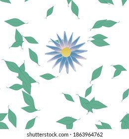 Blumenziermuster, Vektormuster. Nahtlose Design-Blätter Textur.