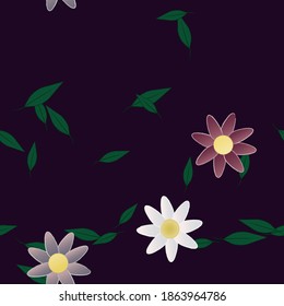 Patrón de vector ornamental floral. La textura de las hojas de diseño sin brillo.
