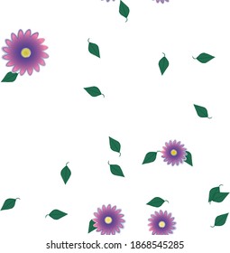 Floral ornamental vector pattern. Seamless design leafs texture.