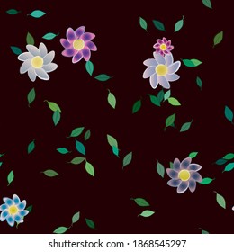 Patrón de vector ornamental floral. La textura de las hojas de diseño sin brillo.