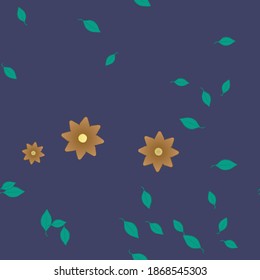Floral ornamental vector pattern. Seamless design leafs texture.