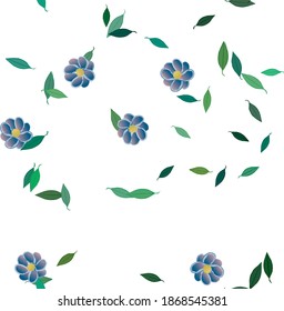 Floral ornamental vector pattern. Seamless design leafs texture.