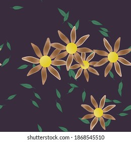 Patrón de vector ornamental floral. La textura de las hojas de diseño sin brillo.