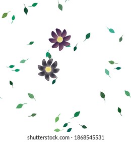 Floral ornamental vector pattern. Seamless design leafs texture.