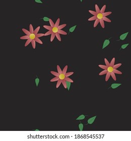 Floral ornamental vector pattern. Seamless design leafs texture.