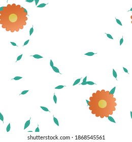 Patrón de vector ornamental floral. La textura de las hojas de diseño sin brillo.