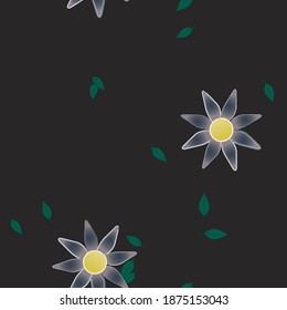 Floral ornamental vector pattern. Seamless design leafs texture.