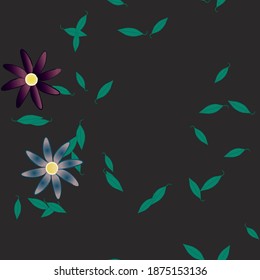 Floral ornamental vector pattern. Seamless design leafs texture.