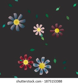 Patrón de vector ornamental floral. La textura de las hojas de diseño sin brillo.