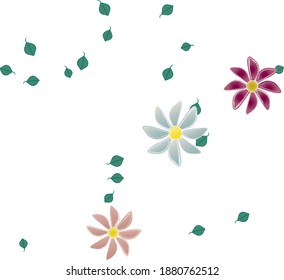 Blumenziermuster, Vektormuster. Nahtlose Design-Blätter Textur.