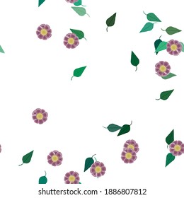 Floral ornamental vector pattern. Seamless design leafs texture.