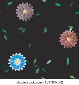 Patrón de vector ornamental floral. La textura de las hojas de diseño sin brillo.