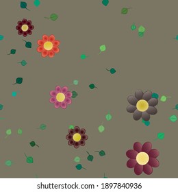 Patrón de vector ornamental floral. La textura de las hojas de diseño sin brillo.