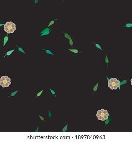 Patrón de vector ornamental floral. La textura de las hojas de diseño sin brillo.