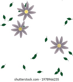 Floral ornamental vector pattern. Seamless design leafs texture.