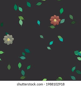 Patrón de vector ornamental floral. La textura de las hojas de diseño sin brillo.