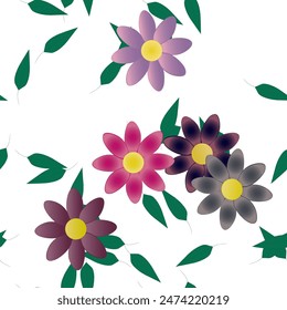 Patrón de Vector ornamental floral. Textura de hojas de diseño sin costuras.