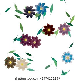 Patrón de Vector ornamental floral. Textura de hojas de diseño sin costuras.