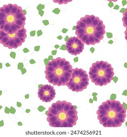 Patrón de Vector ornamental floral. Textura de hojas de diseño sin costuras.