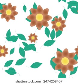 Patrón de Vector ornamental floral. Textura de hojas de diseño sin costuras.