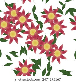 Patrón de Vector ornamental floral. Textura de hojas de diseño sin costuras.