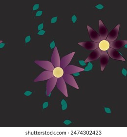 Patrón de Vector ornamental floral. Textura de hojas de diseño sin costuras.