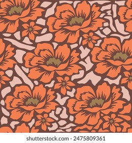 Floral ornamental vector pattern. Swirl design and background for textile, print, wallpaper and decoration.