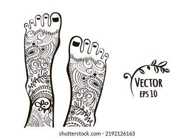 1,624 Foot mehndi Images, Stock Photos & Vectors | Shutterstock